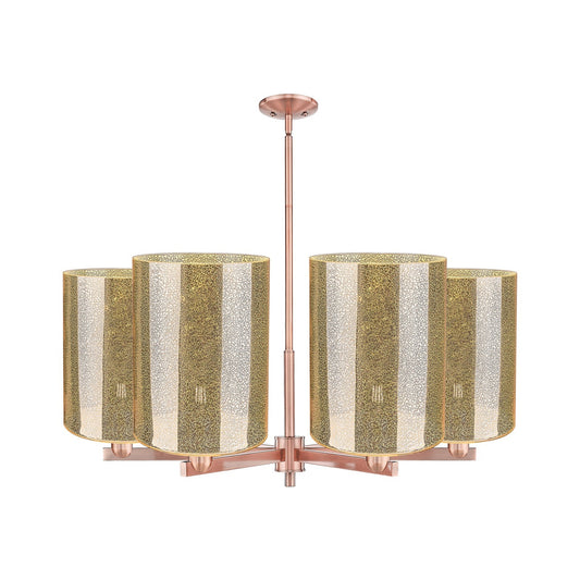 Innovations Cobbleskill 39in 6-Light Chandelier | Industrial Antique Copper and Mercury Glass | Dining Room & Living Room | Model 716-6CR-AC-G116-L