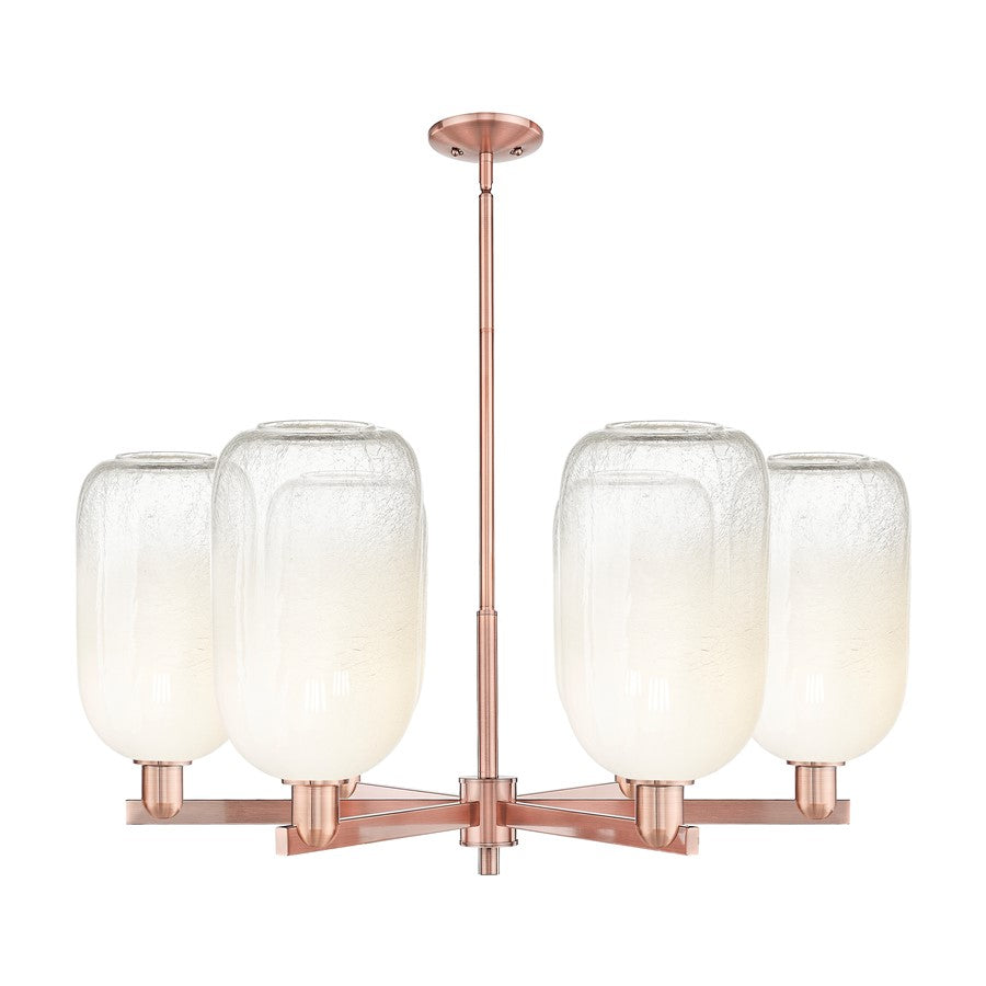 Innovations BH Cloche 6Lt 24" Stem Chandelier, CP/OP - 716-6CR-AC-G482-7OP