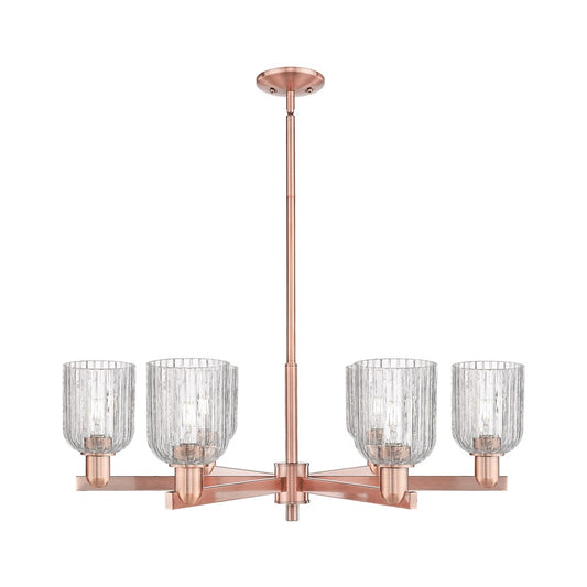 Innovations Bridal Veil 6Lt 35" Stem Chandelier, CP/Clear - 716-6CR-AC-G559-5CL