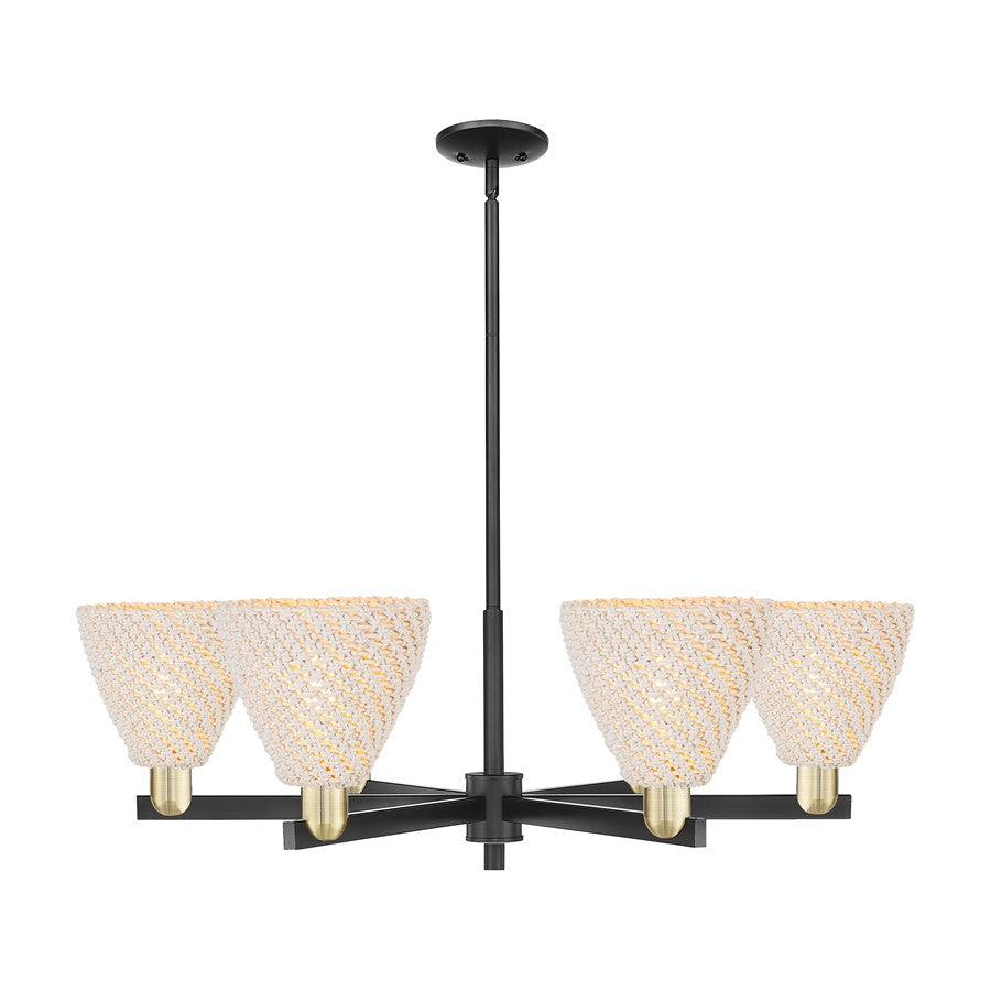 Innovations NB Dome 6Lt 24" Chandelier, BKS/NF - 716-6CR-BAB-NBD-75-NAT