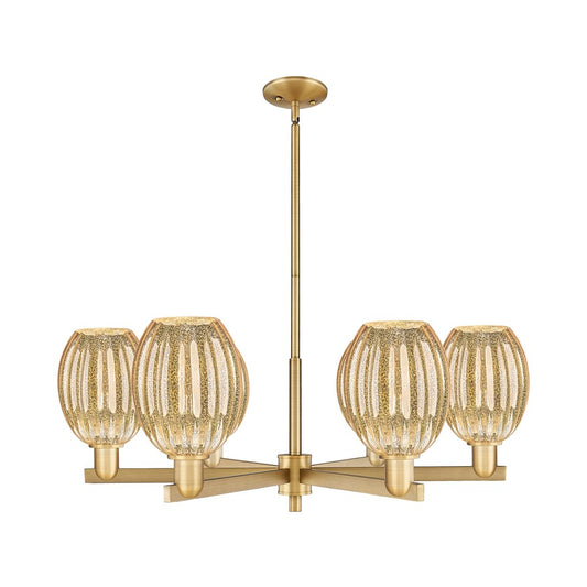 Innovations Preston 6Lt 24" Bell Stem Chandelier, BB/MC - 716-6CR-BB-G459-6ME