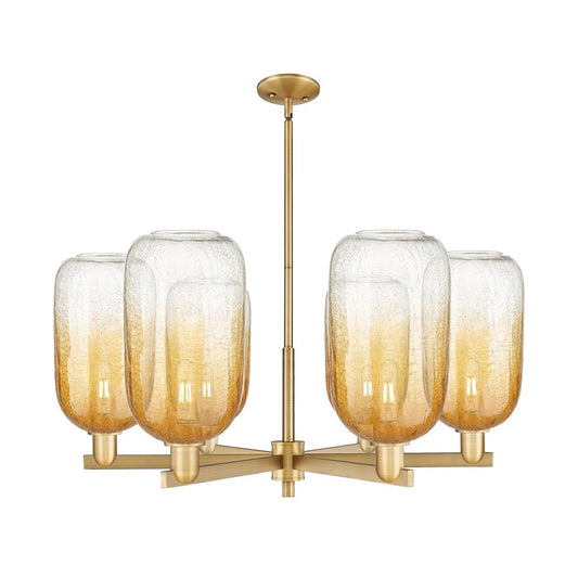 Innovations BH Cloche 6Lt 24" Stem Chandelier, BB/AM - 716-6CR-BB-G482-7AM