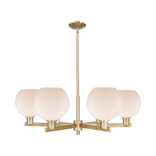 Innovations Athens 38in 6-Light Chandelier | Industrial Champagne Bronze Steel and Matte White Glass | Dining Room & Living Room | Model 716-6CR-CB-G121-8