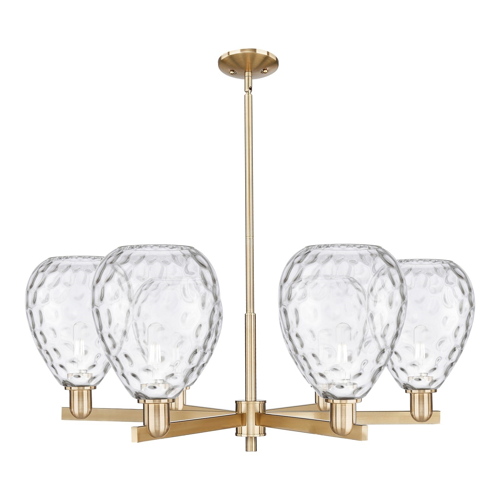 Innovations Waverly 38in 6-Light Chandelier | Industrial Champagne Bronze Steel and Clear Glass | Dining Room & Living Room | Model 716-6CR-CB-G372
