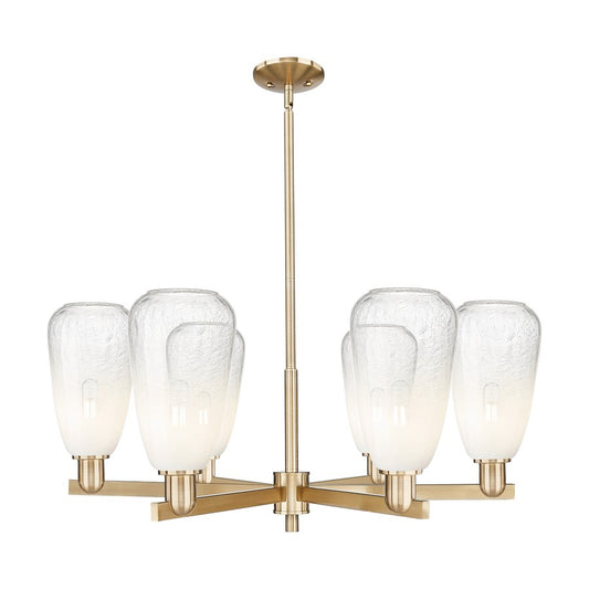 Innovations BH Almond 6Lt 24" Stem Chandelier, CBZ/OP - 716-6CR-CB-G480-6OP