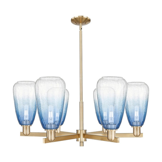 Innovations BH Almond 6Lt 24" Stem Chandelier, CBZ/CL - 716-6CR-CB-G480-6SB