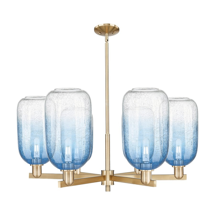 Innovations BH Cloche 6Lt 24" Stem Chandelier, CBZ/CL - 716-6CR-CB-G482-7SB
