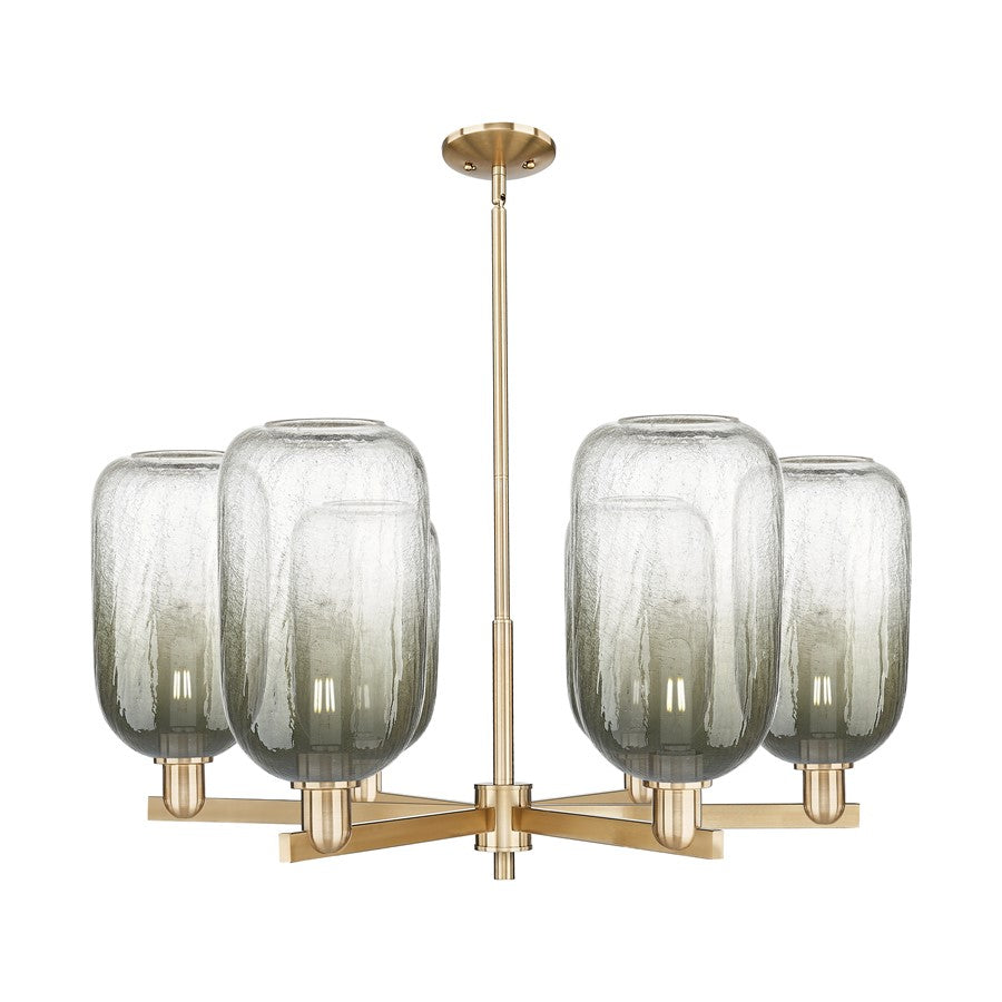 Innovations BH Cloche 6Lt 24" Stem Chandelier, CBZ/SL - 716-6CR-CB-G482-7SL