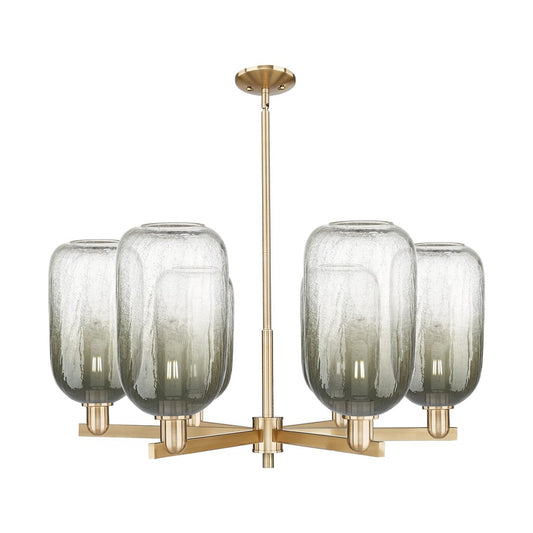 Innovations BH Cloche 6Lt 24" Stem Chandelier, CBZ/SL - 716-6CR-CB-G482-7SL