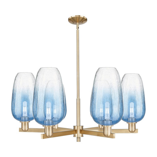 Innovations BH Flute 6Lt 24" Stem Chandelier, CBZ/CL - 716-6CR-CB-G484-7SB