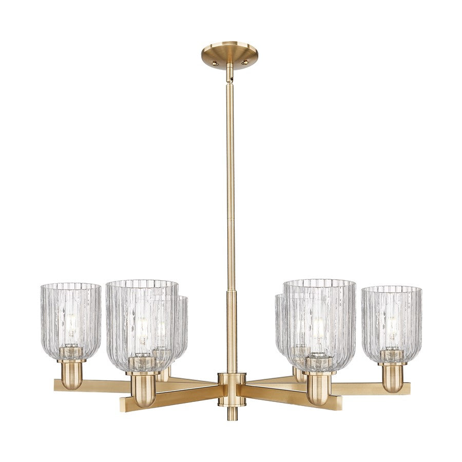 Innovations Bridal Veil 6Lt 35" Stem Chandelier, CBZ/Clear - 716-6CR-CB-G559-5CL