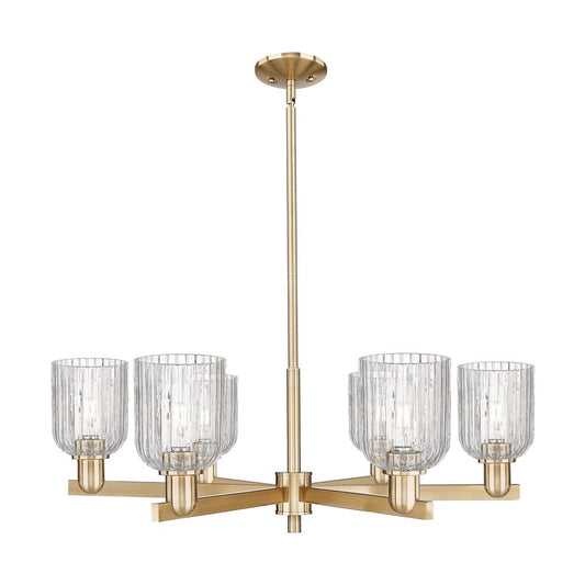 Innovations Bridal Veil 6Lt 35" Stem Chandelier, CBZ/Clear - 716-6CR-CB-G559-5CL