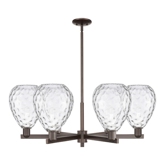 Innovations Waverly 38in 6-Light Chandelier | Industrial Oil Rubbed Bronze Steel and Clear Glass | Dining Room & Living Room | Model 716-6CR-OB-G372