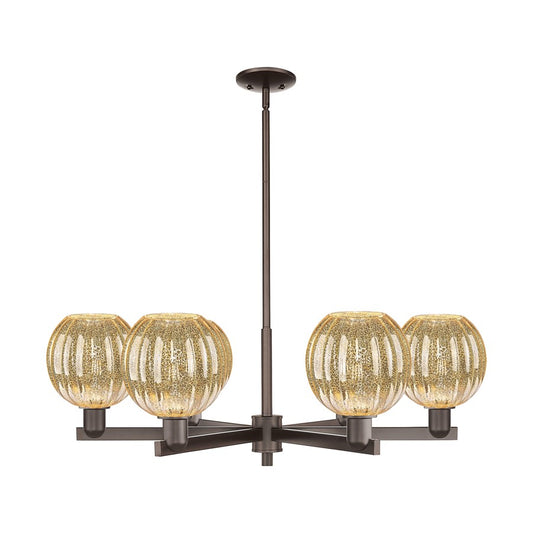 Innovations Preston 6Lt 24" Globe Stem Chandelier, OB/MC - 716-6CR-OB-G458-7ME