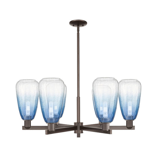 Innovations BH Almond 6Lt 24" Stem Chandelier, OB/SB - 716-6CR-OB-G480-6SB