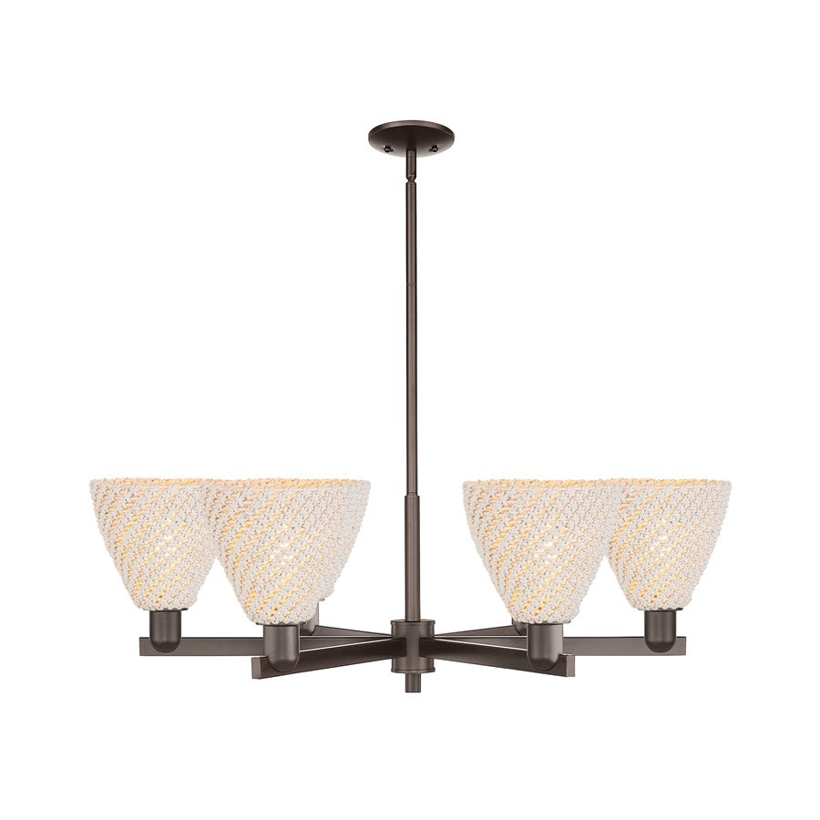Innovations NB Dome 6Lt 24" Chandelier, OB/NF - 716-6CR-OB-NBD-75-NAT