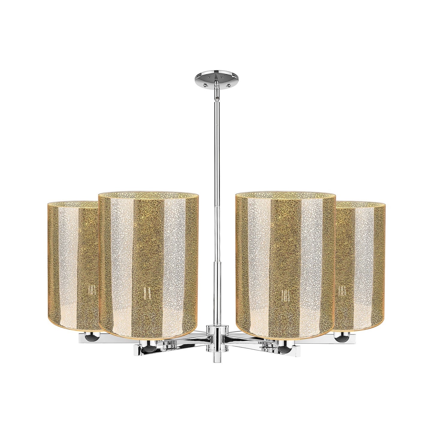 Innovations Cobbleskill 39in 6-Light Chandelier | Industrial Polished Chrome Steel and Mercury Glass | Kitchen Island & Dining | Model 716-6CR-PC-G116-L