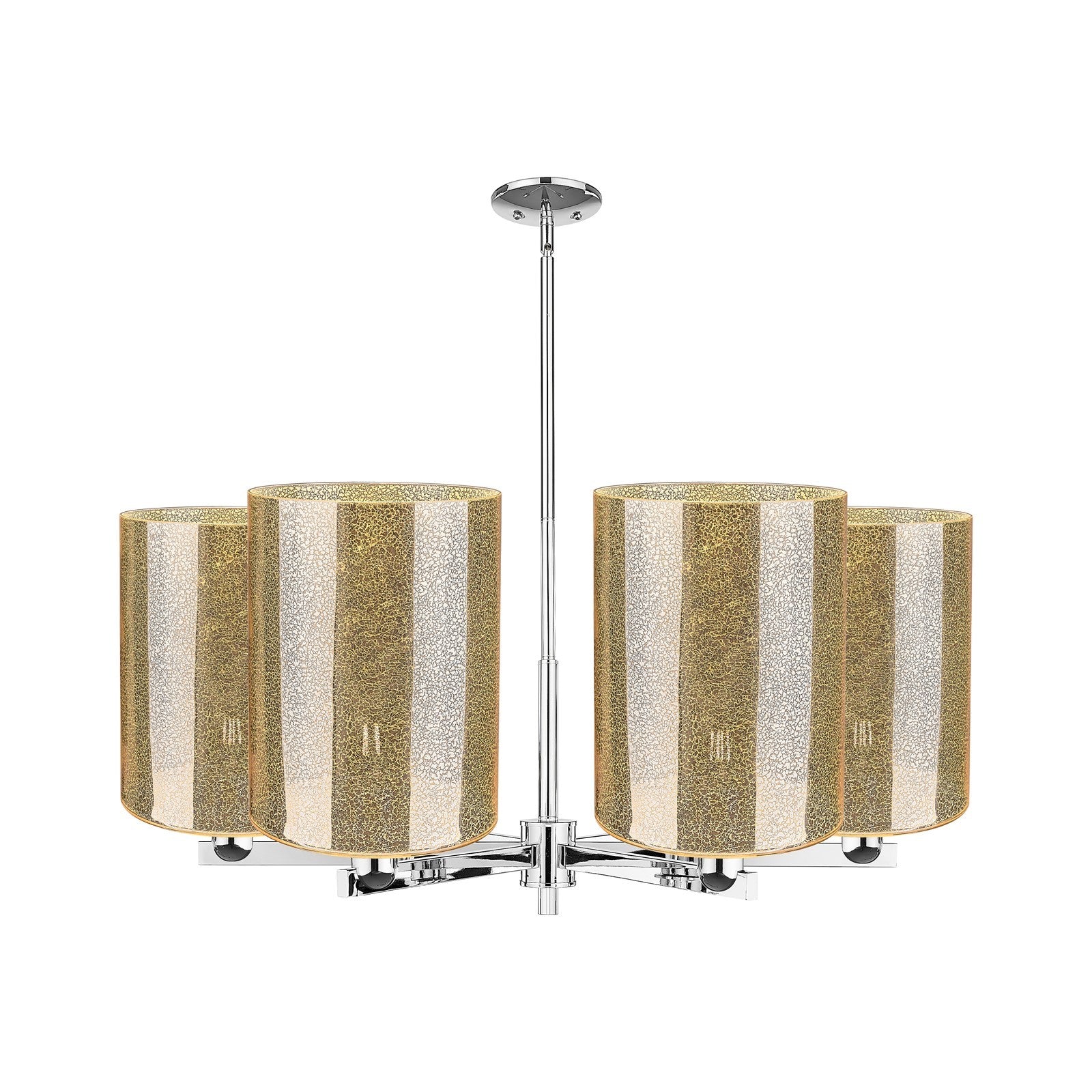 Innovations Cobbleskill 39in 6-Light Chandelier | Industrial Polished Chrome Steel and Mercury Glass | Kitchen Island & Dining | Model 716-6CR-PC-G116-L