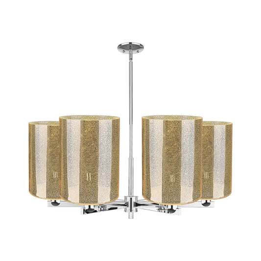 Innovations Cobbleskill 39in 6-Light Chandelier | Industrial Polished Chrome Steel and Mercury Glass | Kitchen Island & Dining | Model 716-6CR-PC-G116-L