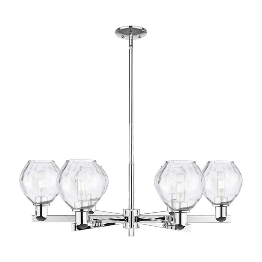 Innovations Waverly 36in 6-Light Chandelier | Industrial Polished Chrome and Clear Glass | Dining Room & Living Room | Model 716-6CR-PC-G362