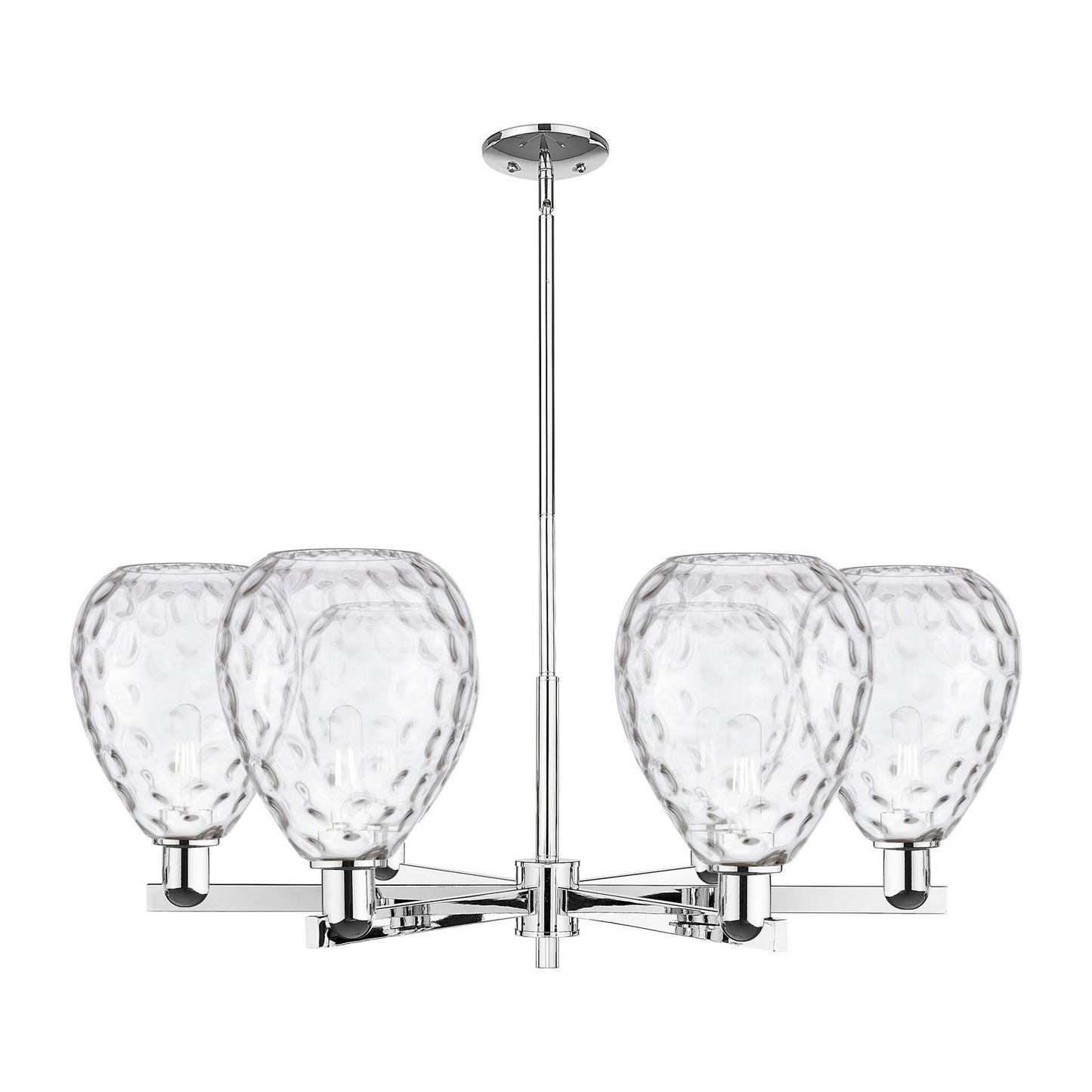 Innovations Waverly 38in 6-Light Chandelier | Industrial Polished Chrome and Clear Glass | Dining Room & Living Room | Model 716-6CR-PC-G372