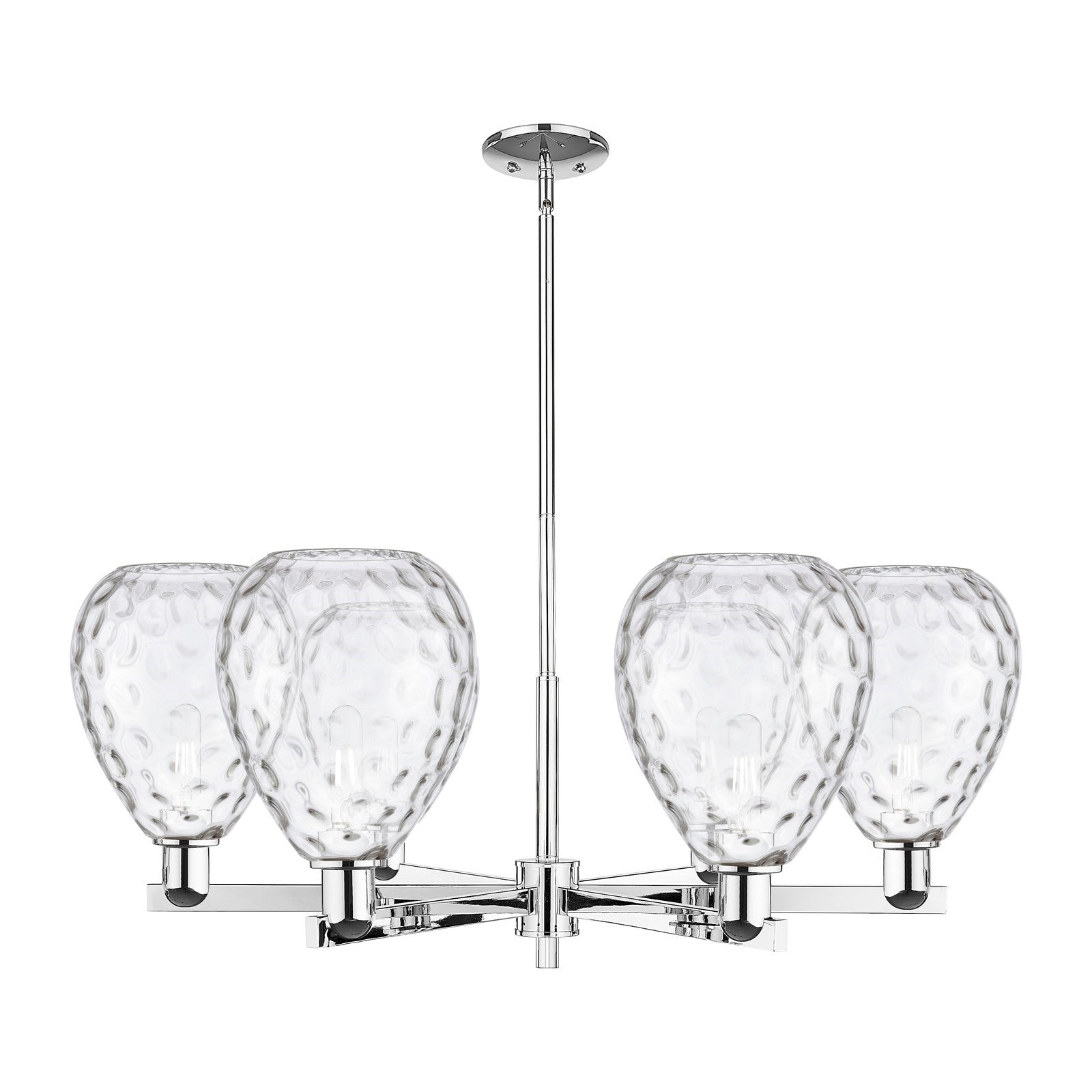 Innovations Waverly 38in 6-Light Chandelier | Industrial Polished Chrome and Clear Glass | Dining Room & Living Room | Model 716-6CR-PC-G372