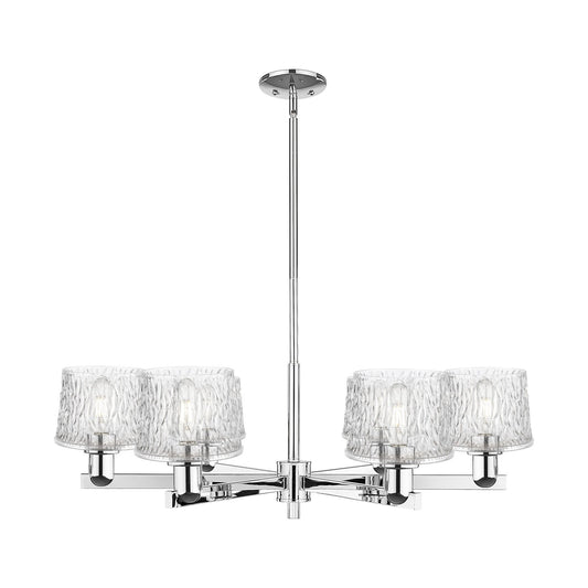 Innovations Niagara 36in 6-Light Chandelier | Industrial Polished Chrome and Clear Glass | Dining Room & Living Room | Model 716-6CR-PC-G402