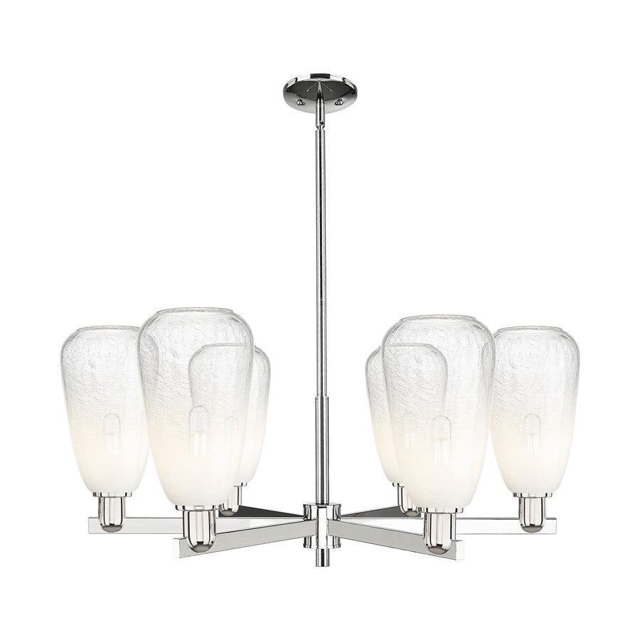 Innovations BH Almond 6Lt 24" Stem Chandelier, PN/OP - 716-6CR-PN-G480-6OP