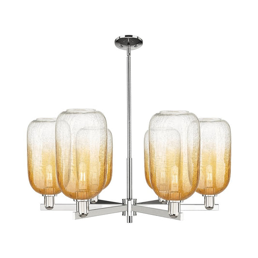 Innovations BH Cloche 6Lt 24" Stem Chandelier, PN/AM - 716-6CR-PN-G482-7AM
