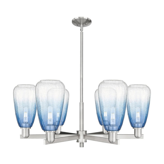 Innovations BH Almond 6Lt 24" Stem Chandelier, SN/SB - 716-6CR-SN-G480-6SB