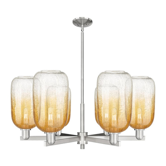 Innovations BH Cloche 6Lt 24" Stem Chandelier, SN/AM - 716-6CR-SN-G482-7AM