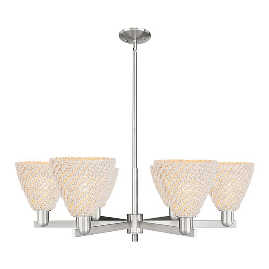 Innovations NB Dome 6Lt 24" Chandelier, SN/NF - 716-6CR-SN-NBD-75-NAT