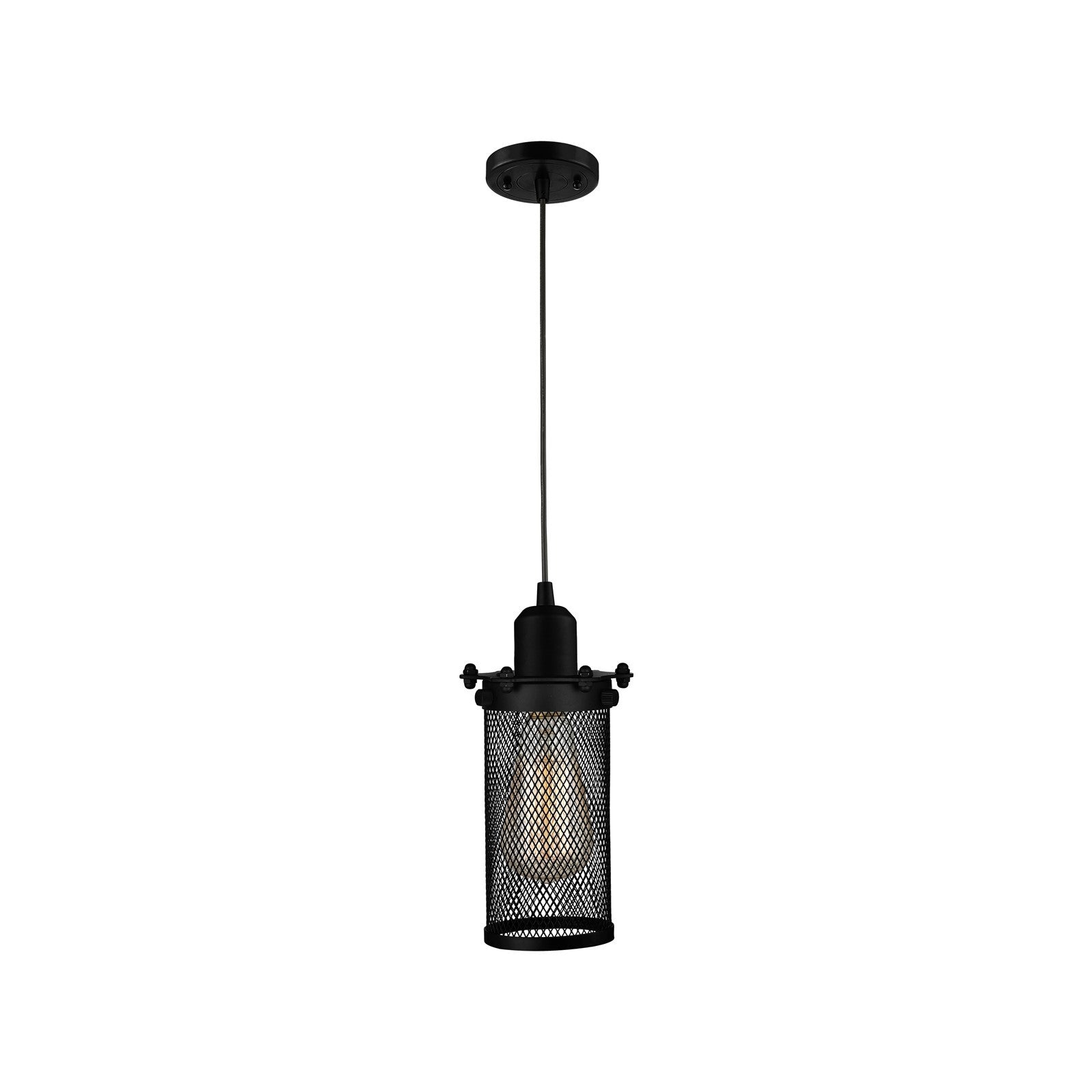 Innovations Quincy Hall 4.5in 1-Light Mini Pendant | Industrial Matte Black Metal | Kitchen Island & Dining Room | Model 900-1P-BK-CE219-BK-LED