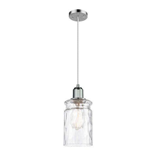 Innovations Candor 5in 1-Light Mini Pendant | Industrial Polished Chrome Steel and Clear Waterglass Glass | Kitchen Island & Dining | Model 900-1P-PC-G352