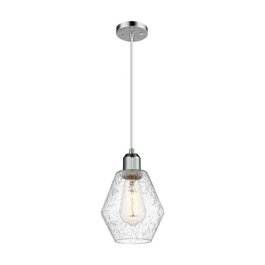 Innovations Cindyrella 6in 1-Light Mini Pendant | Industrial Polished Chrome Steel and Seedy Glass | Kitchen Island & Dining Room | Model 900-1P-PC-G654-6