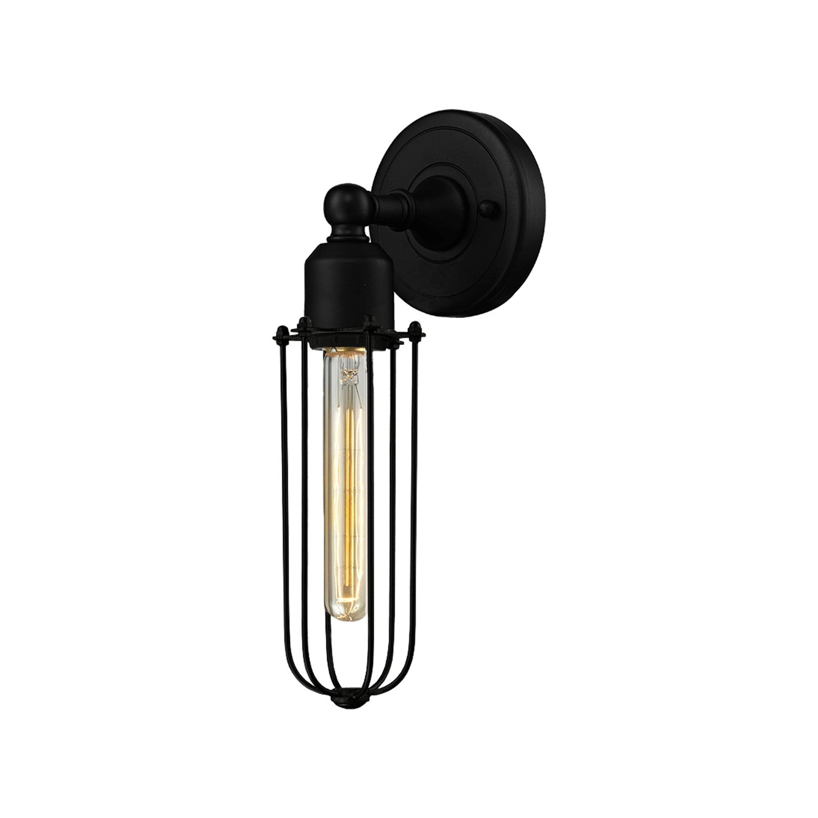 Innovations Muselet 1-Light 4.5in Wall Sconce | Industrial Matte Black Steel and Cast Brass with Matte Black Metal Shade | Model 900-1W-BK-CE225-BK