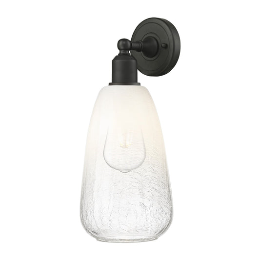 Innovations Brookhaven Almond 6in 1-Light Wall Sconce | Industrial Oil Rubbed Bronze Steel and Opal Glass | Living Room & | Model 900-1W-OB-G480-6OP