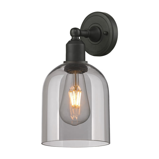 Innovations Bella 6in 1-Light Wall Sconce | Industrial Oil Rubbed Bronze Steel and Light Smoke Glass | Bedroom & Hallway Accent | Model 900-1W-OB-G558-6SM