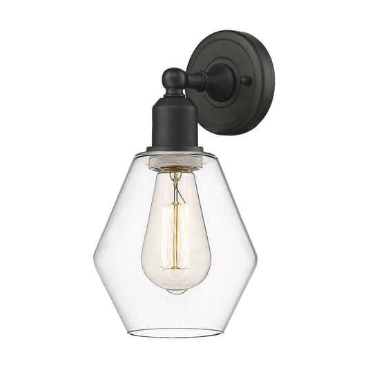 Innovations Cindyrella 6in 1-Light Wall Sconce | Industrial Oil Rubbed Bronze Steel and Clear Glass | Living Room & Hallway | Model 900-1W-OB-G652-6