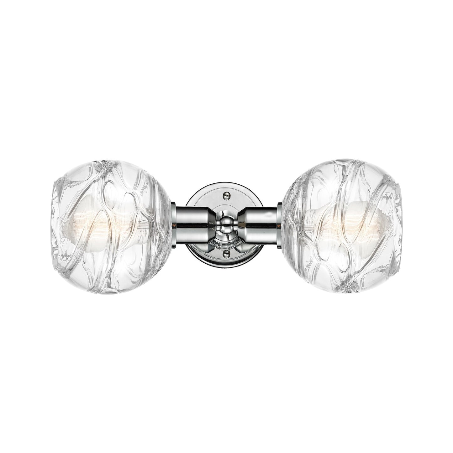Innovations Athens Deco Swirl 6in 1-Light Wall Sconce | Industrial Modern Polished Chrome Steel and Clear Deco Swirl Glass | Model 900-1W-PC-G1213-6CL