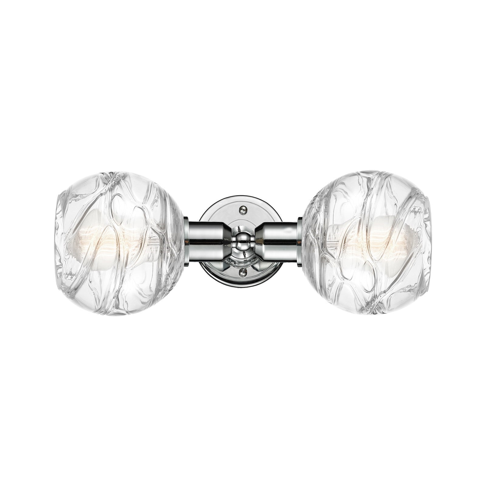 Innovations Athens Deco Swirl 6in 1-Light Wall Sconce | Industrial Modern Polished Chrome Steel and Clear Deco Swirl Glass | Model 900-1W-PC-G1213-6CL