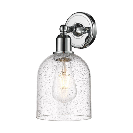 Innovations Bella 6in 1-Light Wall Sconce | Industrial Polished Chrome Steel and Seedy Glass | Bathroom & Hallway Accent | Model 900-1W-PC-G558-6SDY