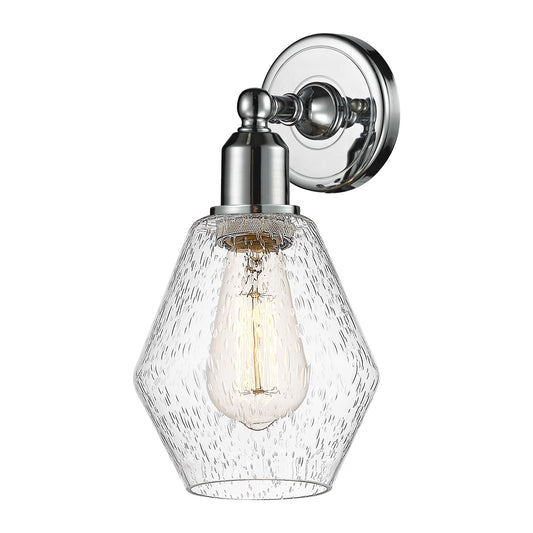 Innovations Cindyrella 6in 1-Light Wall Sconce | Industrial Polished Chrome and Seedy Glass | Bathroom & Hallway Accent | Model 900-1W-PC-G654-6