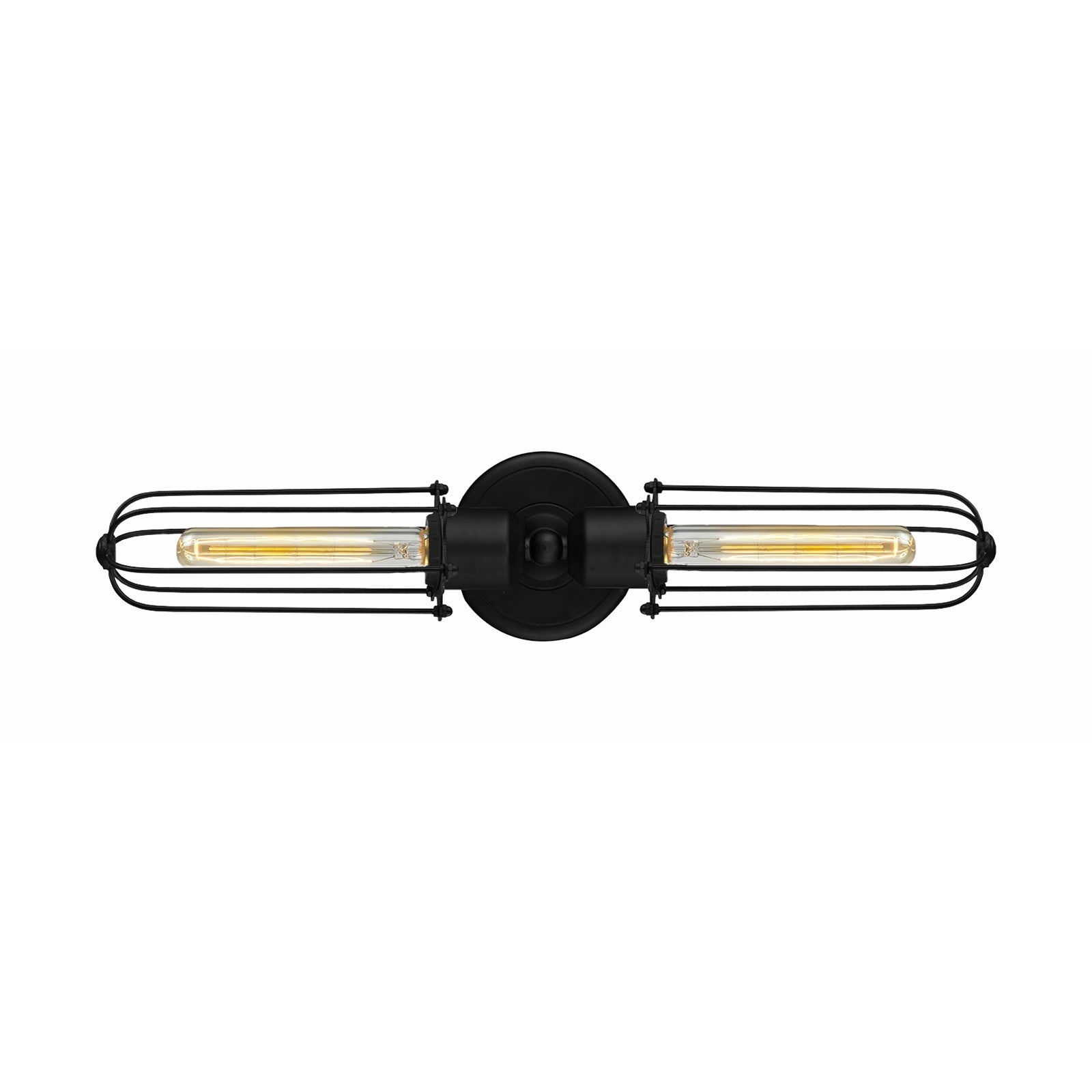 Innovations Muselet 22in 2-Light Bath Vanity | Industrial Matte Black Steel and Cast Brass with Matte Black Metal Shade | Model 900-2W-BK-CE225-BK