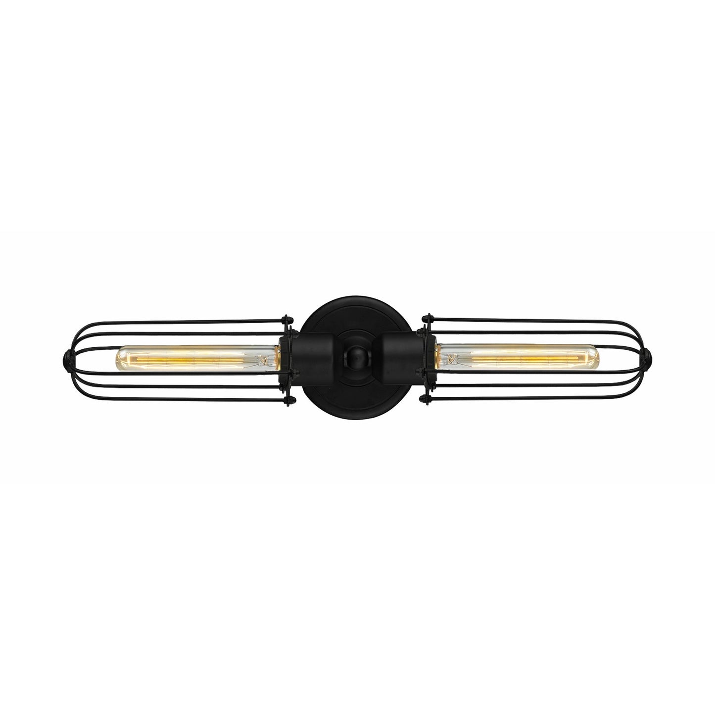 Innovations Muselet 22in 2-Light Bath Vanity | Industrial Matte Black Steel and Cast Brass with Matte Black Metal Shade | Model 900-2W-BK-CE225-BK-LED