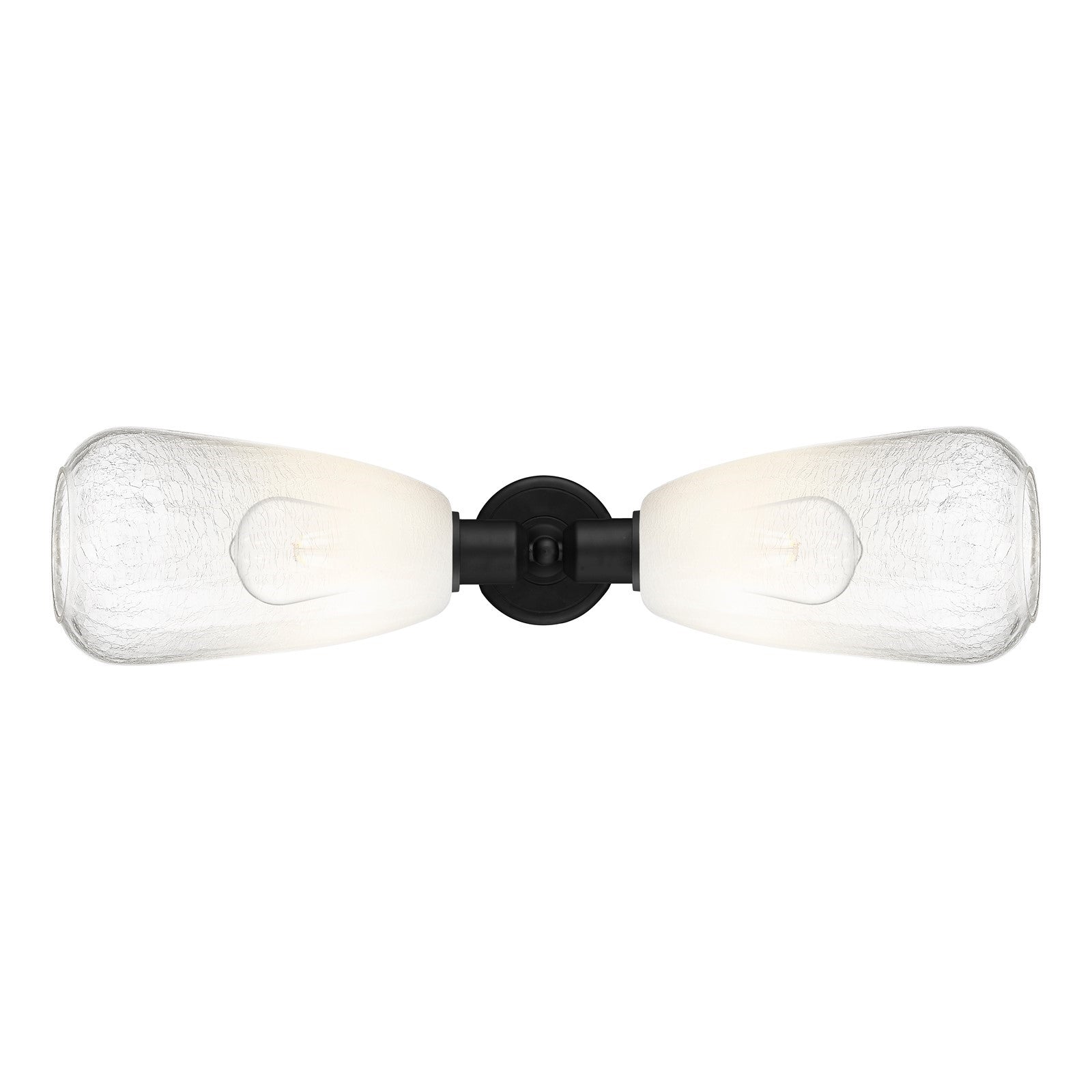 Innovations Brookhaven Almond 25in 2-Light Linear Bath Vanity | Industrial Matte Black Steel and Opal Glass | Bathroom Vanity & | Model 900-2W-BK-G480-6OP