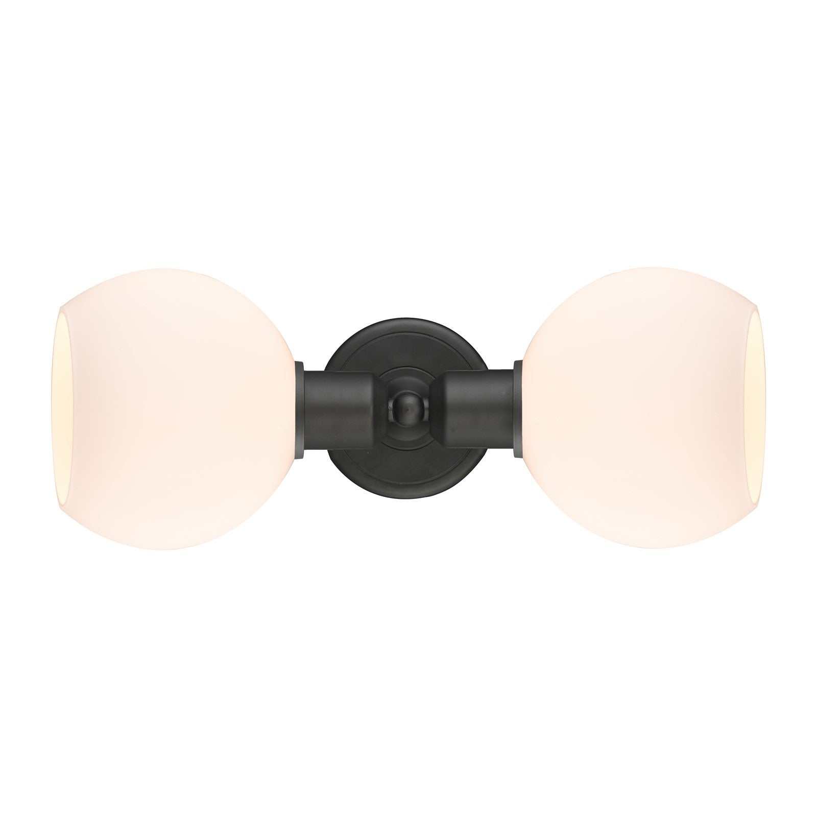 Innovations Athens 15in 2-Light Linear Bath Vanity | Industrial Oil Rubbed Bronze Steel and Matte White Glass | Bathroom Vanity | Model 900-2W-OB-G121-6