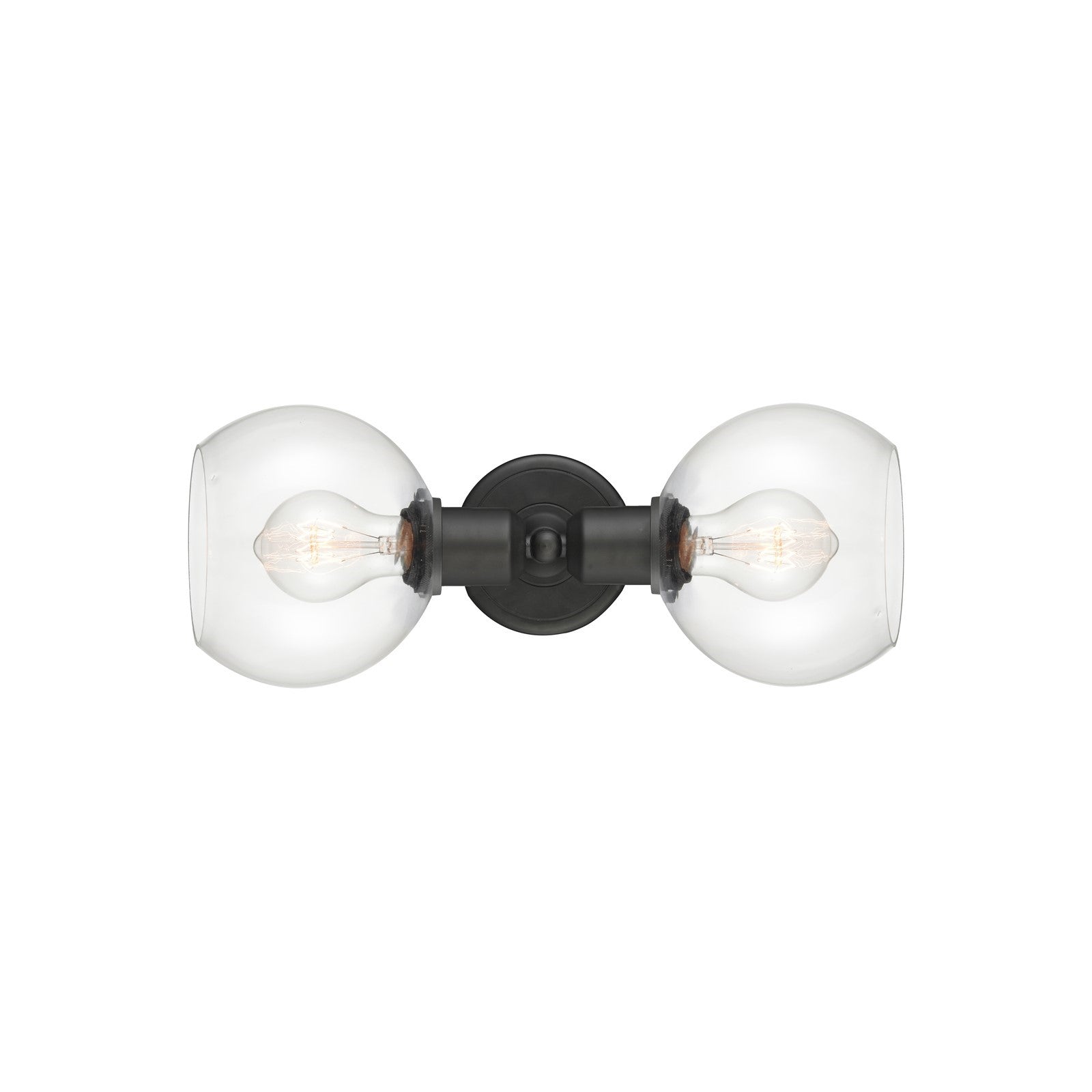 Innovations Athens 15in 2-Light Bath Vanity Light | Industrial Oil Rubbed Bronze and Clear Glass | Bathroom Vanity | 15 x 5.88 in | Model 900-2W-OB-G122-6