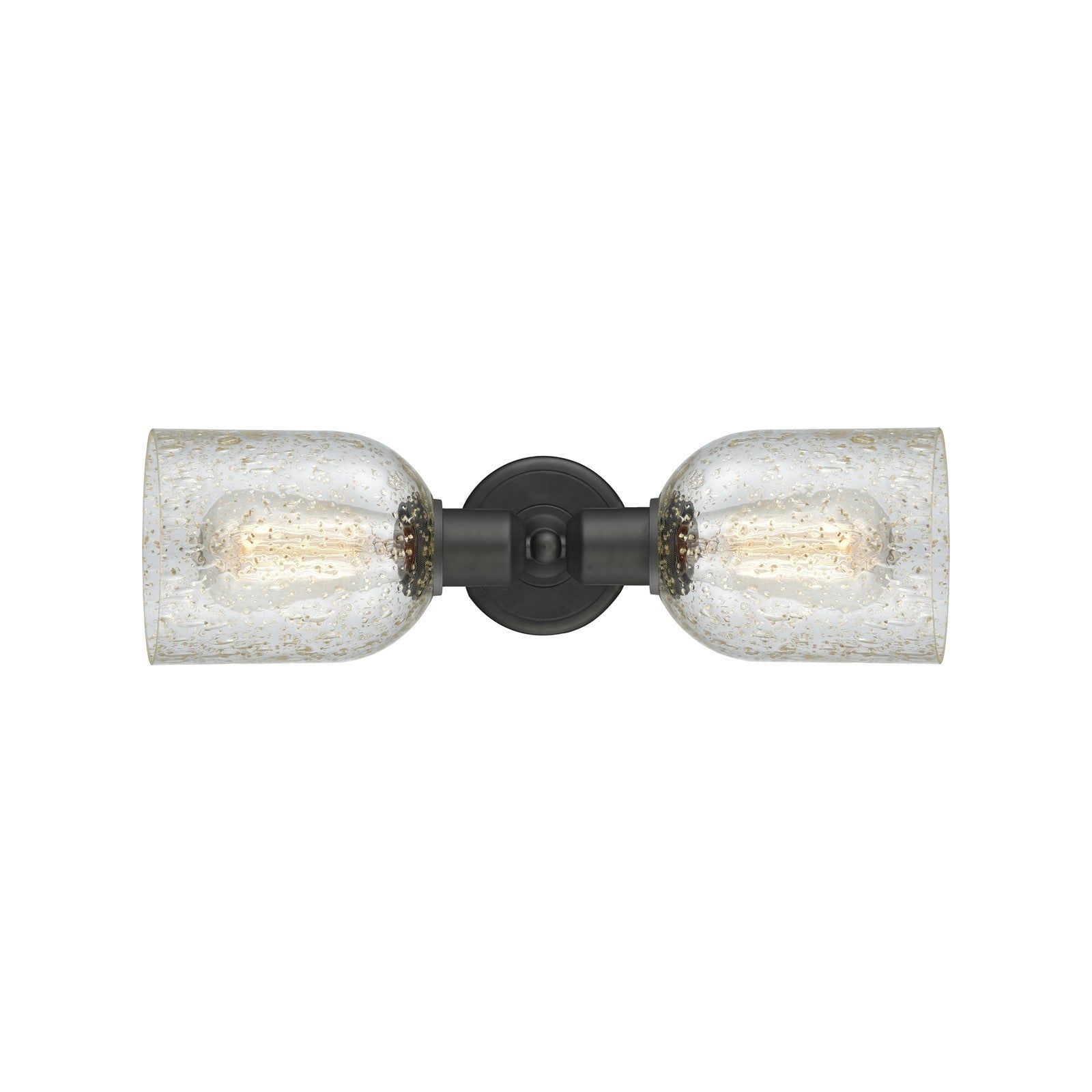 Innovations Caledonia 17in 2-Light Linear Bath Vanity Light | Industrial Oil Rubbed Bronze Steel and Mica Glass | Bathroom Vanity | Model 900-2W-OB-G259