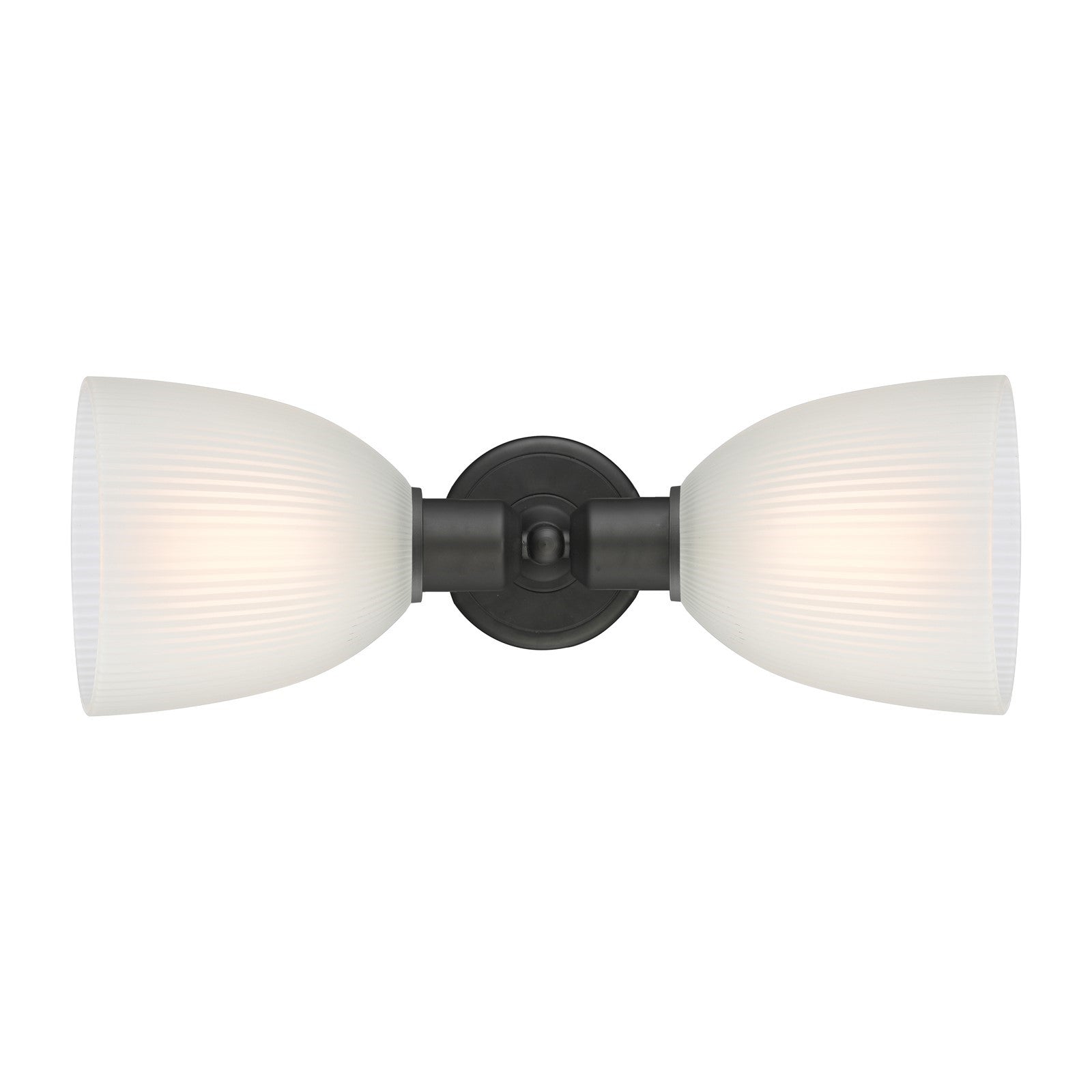 Innovations Castile 17in 2-Light Linear Bath Vanity | Industrial Oil Rubbed Bronze Steel and White Glass Dome Shades | Bathroom | Model 900-2W-OB-G381